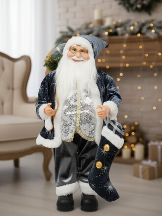 Фигурка декоративная полиэстер, Дед Мороз, 45 см, Y4-7431
