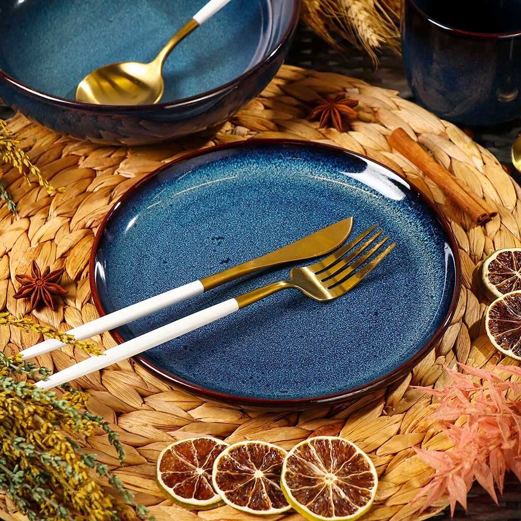 Тарелка десертная, керамика, 19 см, круглая, Y6-7100