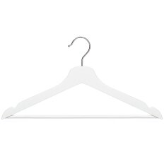 Вешалка-плечики для одежды, 43 см, дерево, белая, Y8-2784