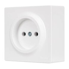 Розетка откр устан, 1 гн, б/з, пластик, IP20, бел, ПБТ, Lezard, LETO, 752-0200-121B