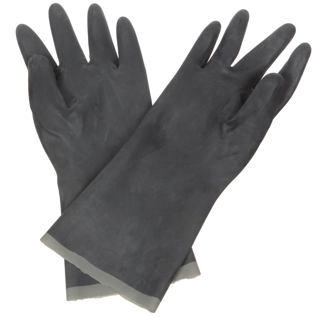 Перчатки кислотощелочестойкие, 10 (XL), защита до 70-80%, Тип 1
