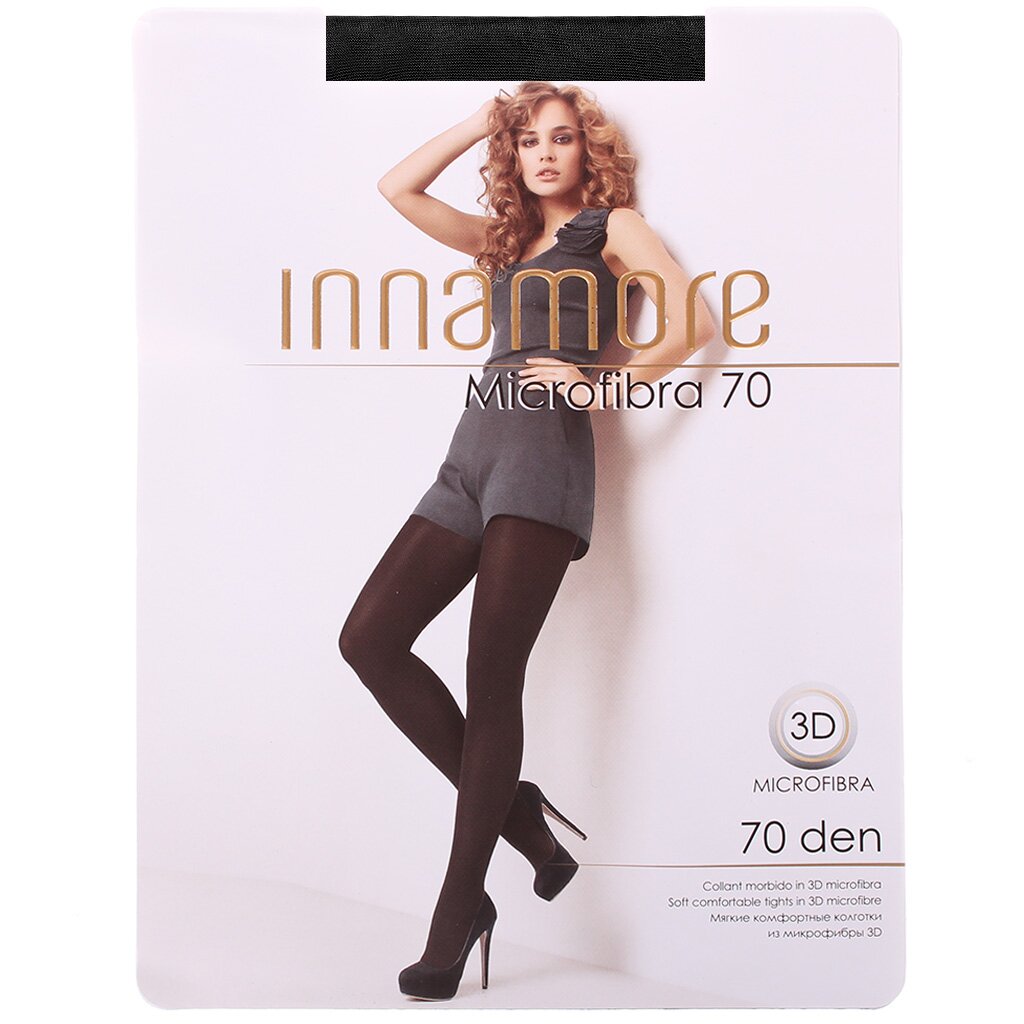 Колготки Innamore, Microfibra, 70 DEN, р. 3, nero/черные, матовые