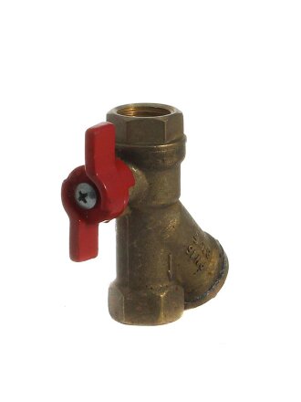 Кран для воды с фильтром 1/2'', г-г, ручка-бабочка, БАЗ