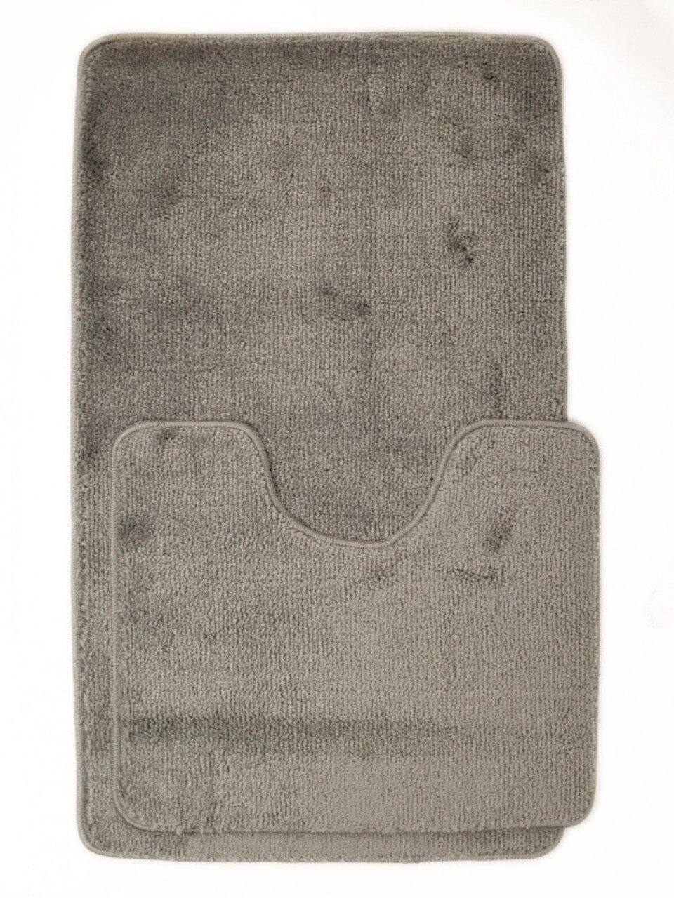 Комплект ковриков для ванной, антискользящий, 2 шт, 0.5х0.8, 0.4х0.5 м, 18 мм м, серый, Aqua-Prime, Be'Maks