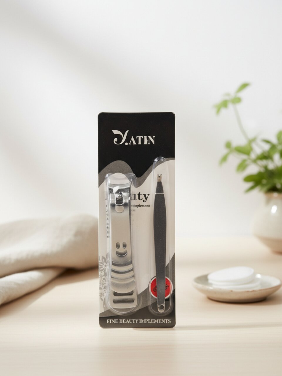 Набор маникюрный 2 предмета, книпсер, пинцет, Y4-11555
