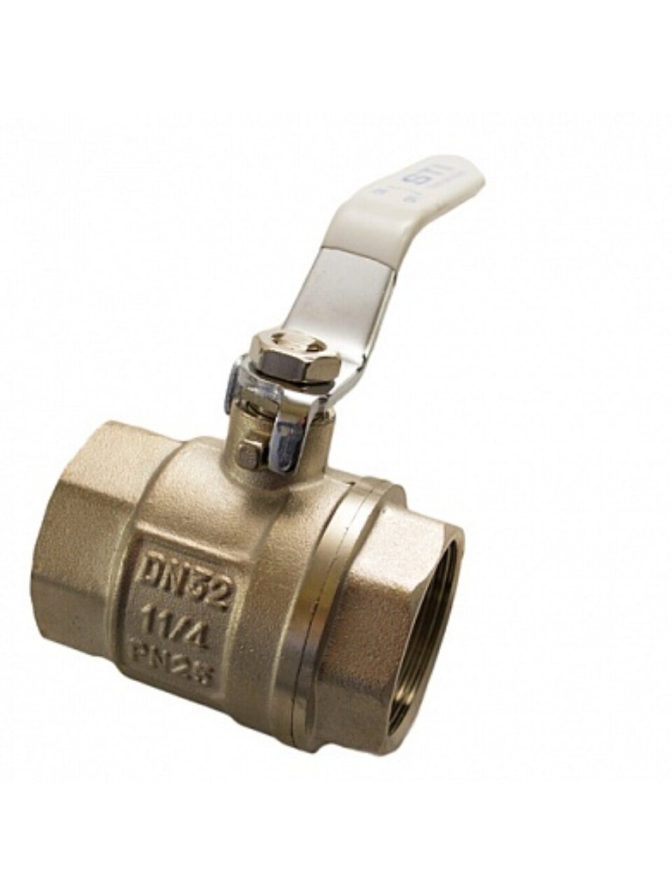 Кран для воды, 1&amp;quot;1/4, г-г, ручка, никель, STI