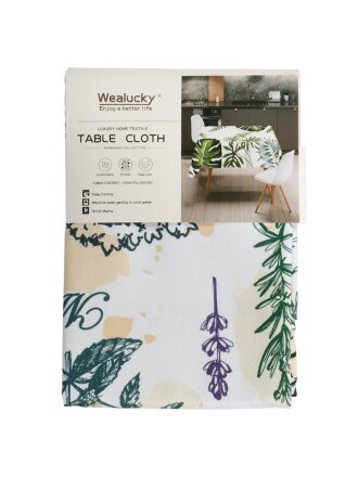 Скатерть 135х180 см, 100% полиэстер, Лайм и мята, TTC135180-2