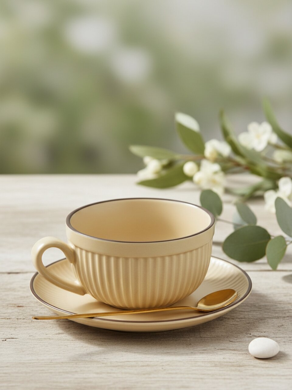 Чайная пара керамика, 3 предмета, на 1 персону, 250 мл, Антик, блюдце 15 см, B060889