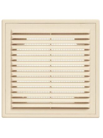 Решетка вентиляционная пластик, разъемная, 150х200 мм, с сеткой, слоновая кость, Viento, 1520ВР