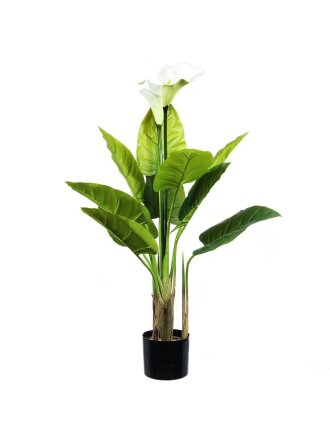 Дерево искусственное декоративное в кашпо с цветком, 95 см, Y4-4928