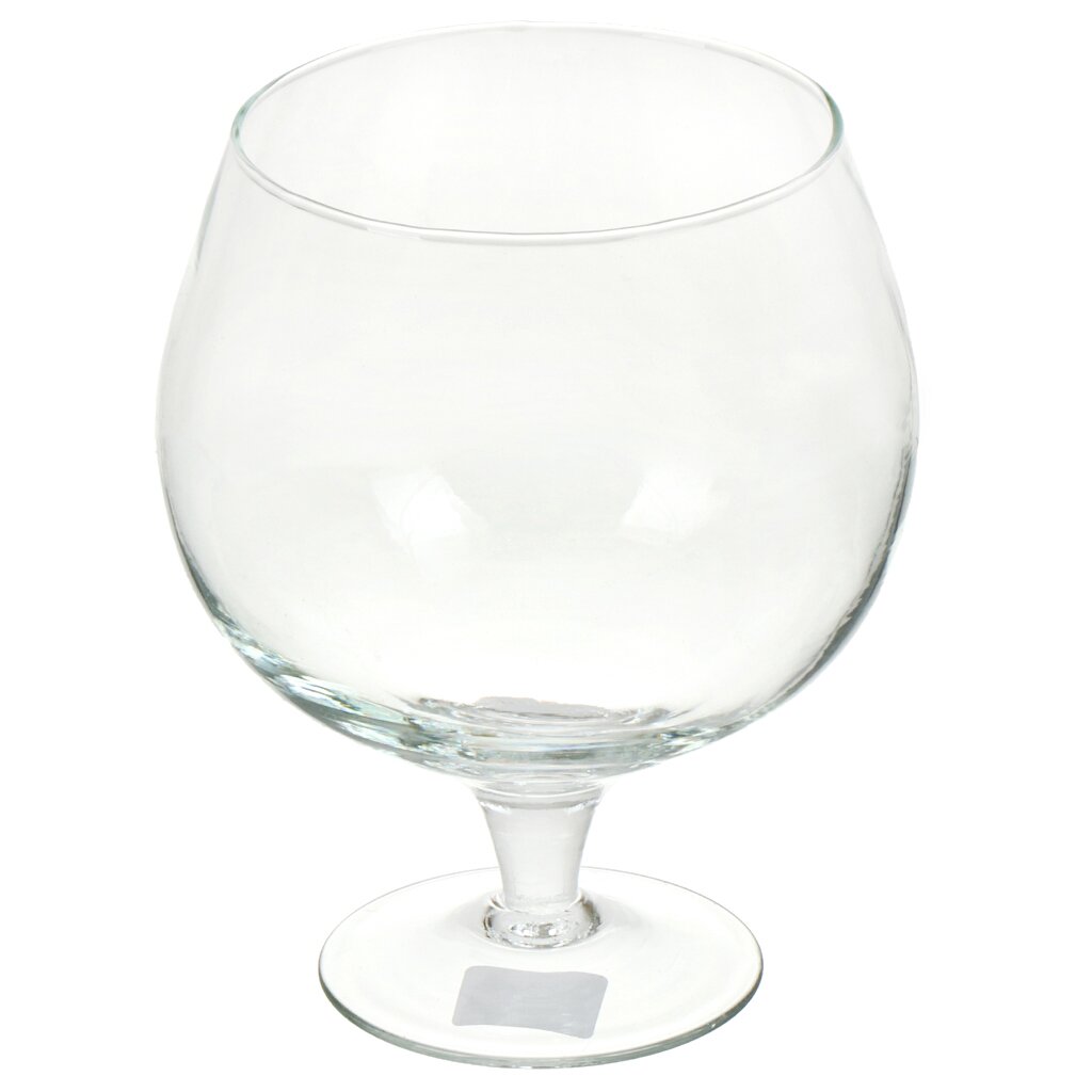 Ваза стекло, настольная, 19.1х16 см, Evis, Бренди, 2072, 2л ваза волна h 400 мм из прозрачного стекла без декора