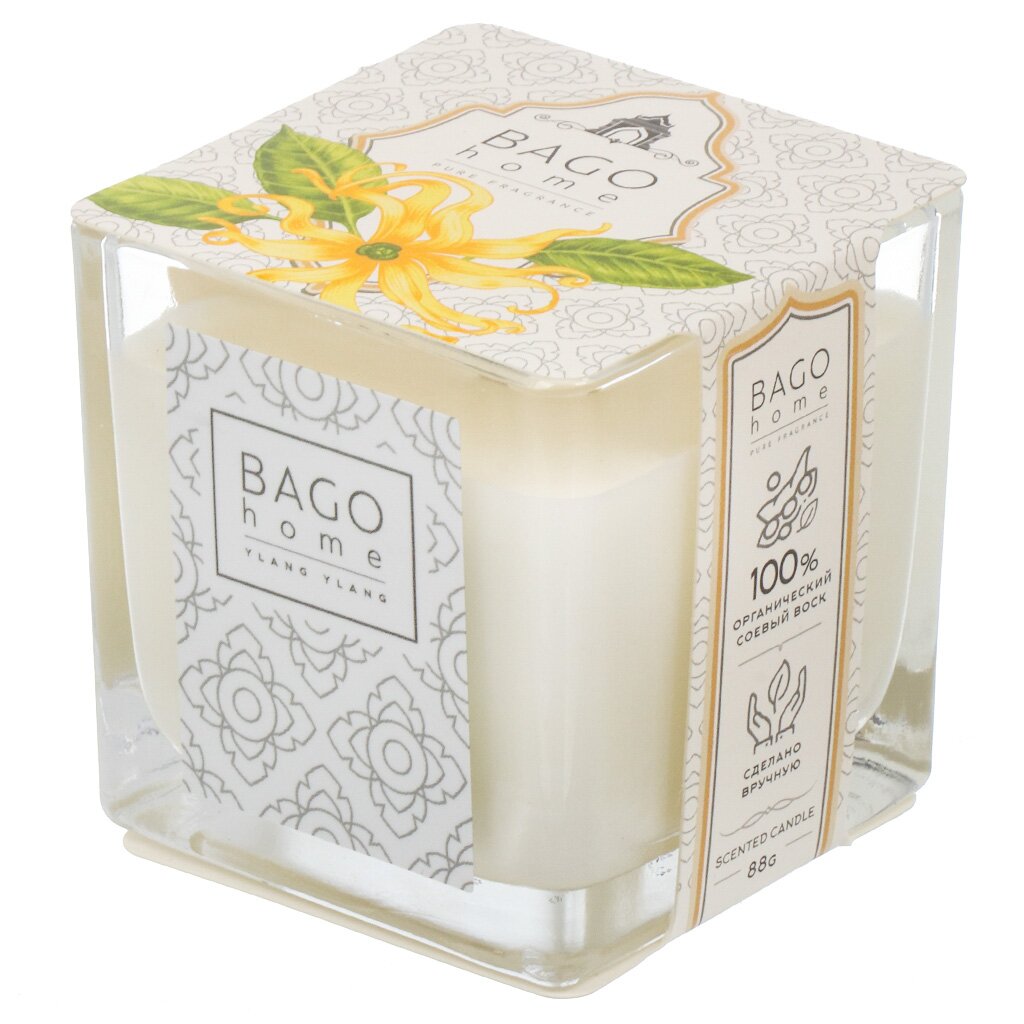 Свеча декоративная ароматическая, в стакане, Иланг-иланг, 88 гр, BGT0201 свеча в стакане ароматическая