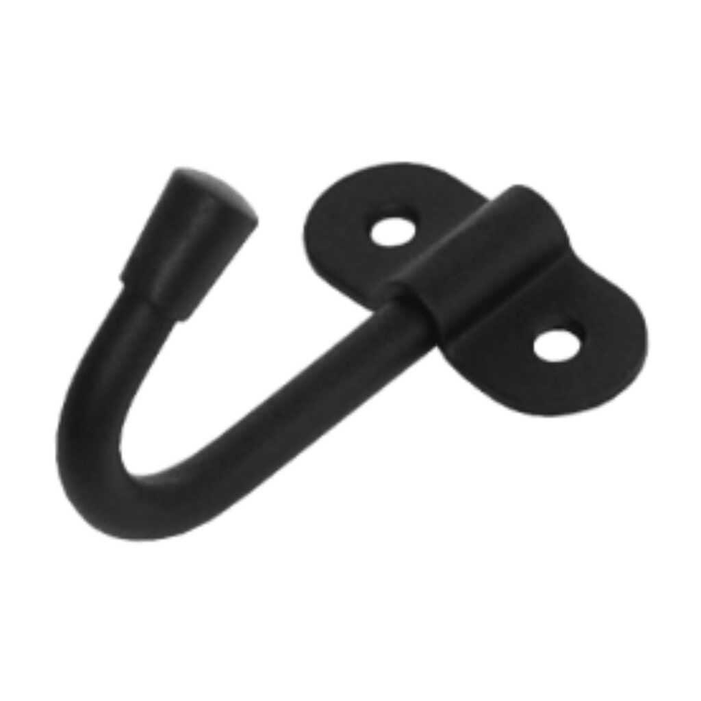 Крючок-вешалка одинарный, сталь, Домарт, черный крючок вешалка самоклеящийся hang tab 4 прозрачный