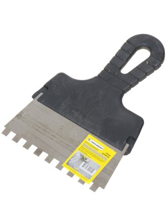 Шпатель для клея, нержавеющая сталь, зубчатый, 15 зуб, 8х8 мм