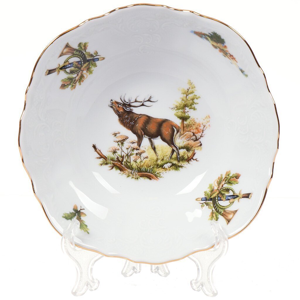 Салатник фарфор, круглый, 19 см, Охотничьи сюжеты Лось, Bernadotte, P1750678JQZU001011
