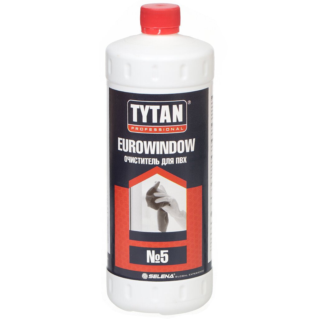 Очиститель для ПВХ, Eurowindow №5, 0.95 л, Tytan чистящее средство для очистки пластика с отбеливанием clean