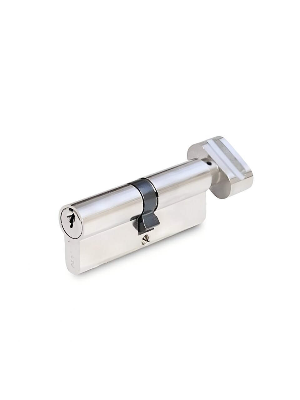 Личинка замка двери Apecs, SC-80-Z-C-Ni /SC-80-C-Ni, 2940, 80 мм, с заверткой, никель, 40/40