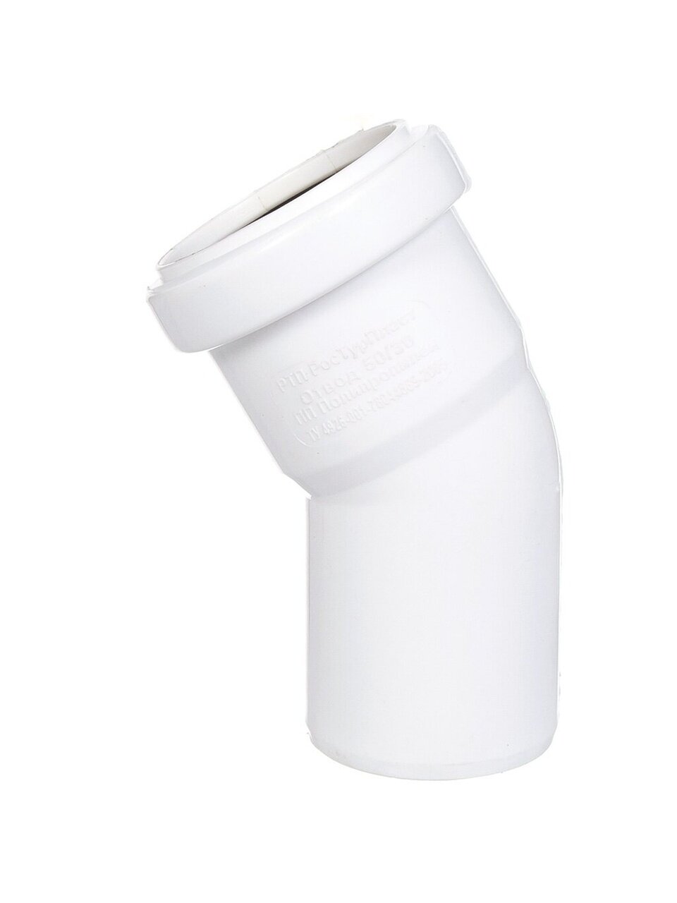 Уголок канализационный 50 мм, 30 °, РосТурПласт, белый, 24551