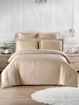 Постельное белье 2-спальное, простыня 230х250 см, 2 наволочки 70х70 см, 2 наволочки 50х70 см, пододеяльник 180х210 см, Cleo, жаккард, коллекция Tencel Jacquard, 21/018-TJ