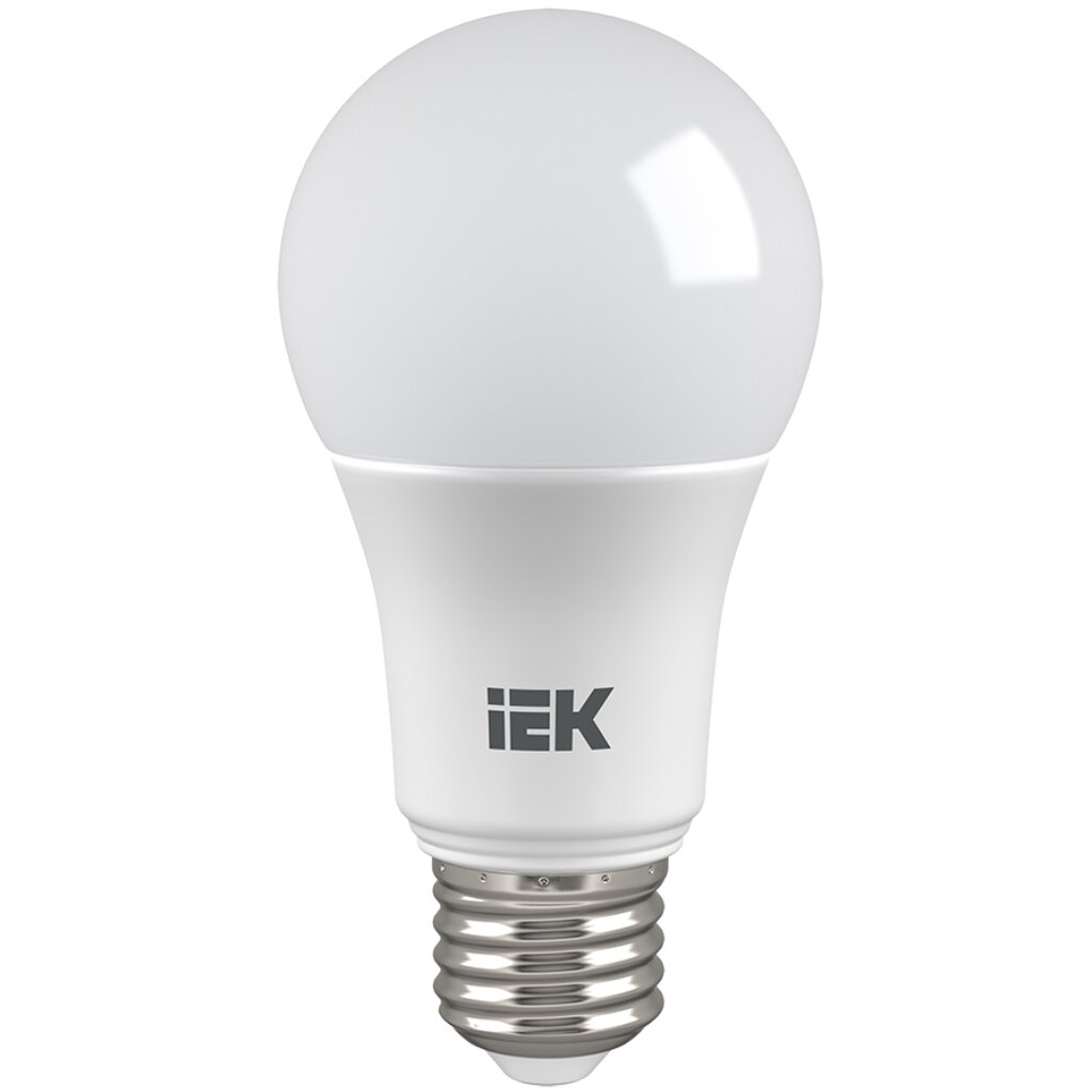 Лампа светодиодная E27, 13 Вт, 75 Вт, 230 В, груша, 4000 К, свет нейтральный белый, IEK, A60, LED