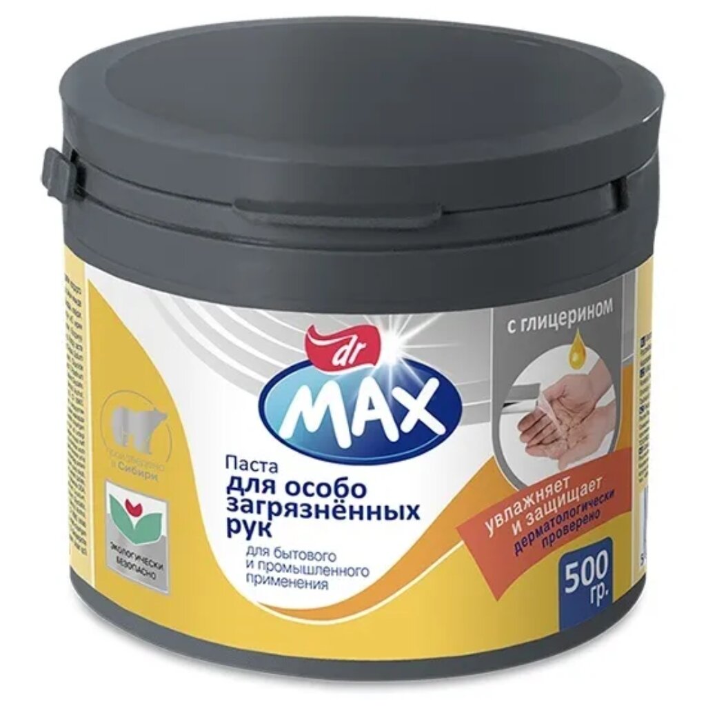 Паста очищающая Dr MAX, с глицерином, 500 г, для рук, CH-225-B500-PG2 очищающая паста алиранта