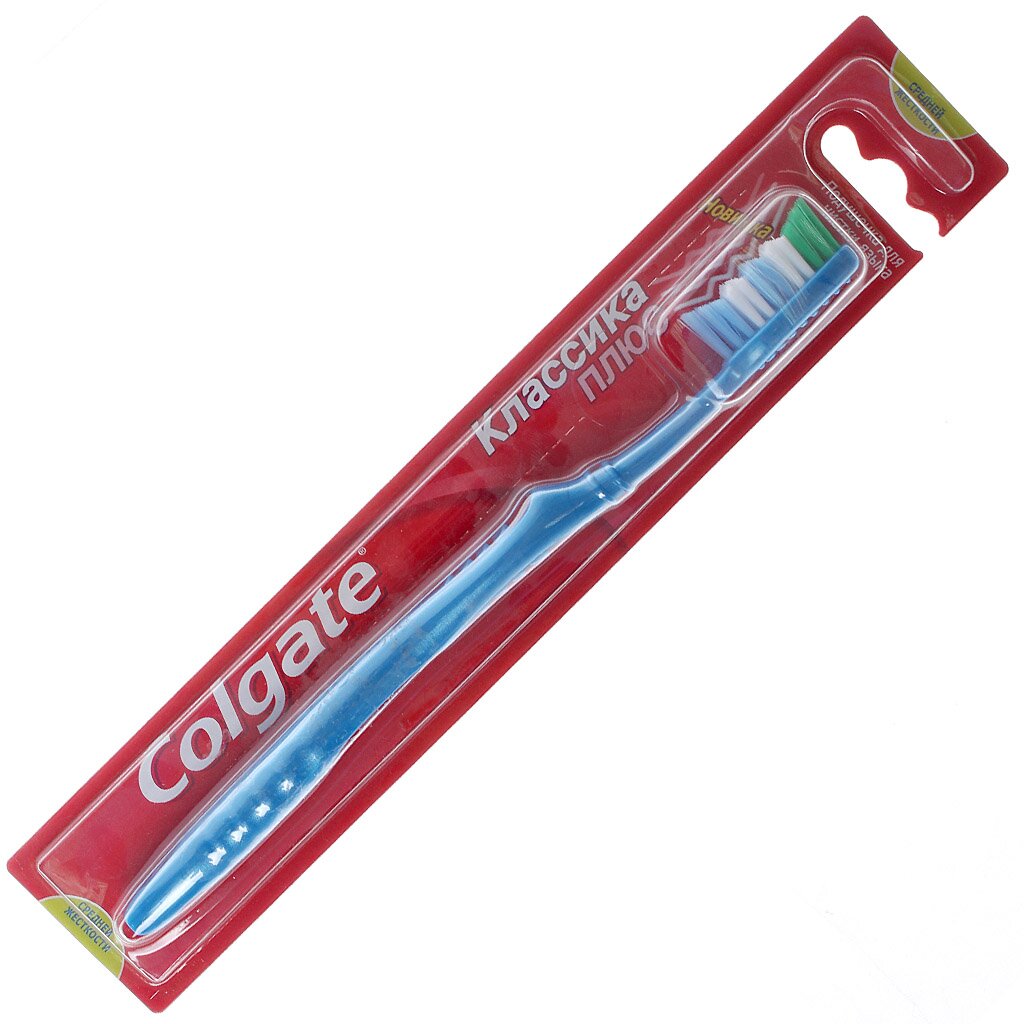 Зубная щетка Colgate, Классика Плюс, средней жесткости, FVN50306 зубная щетка cs medica cs 485 с зарядным устройством