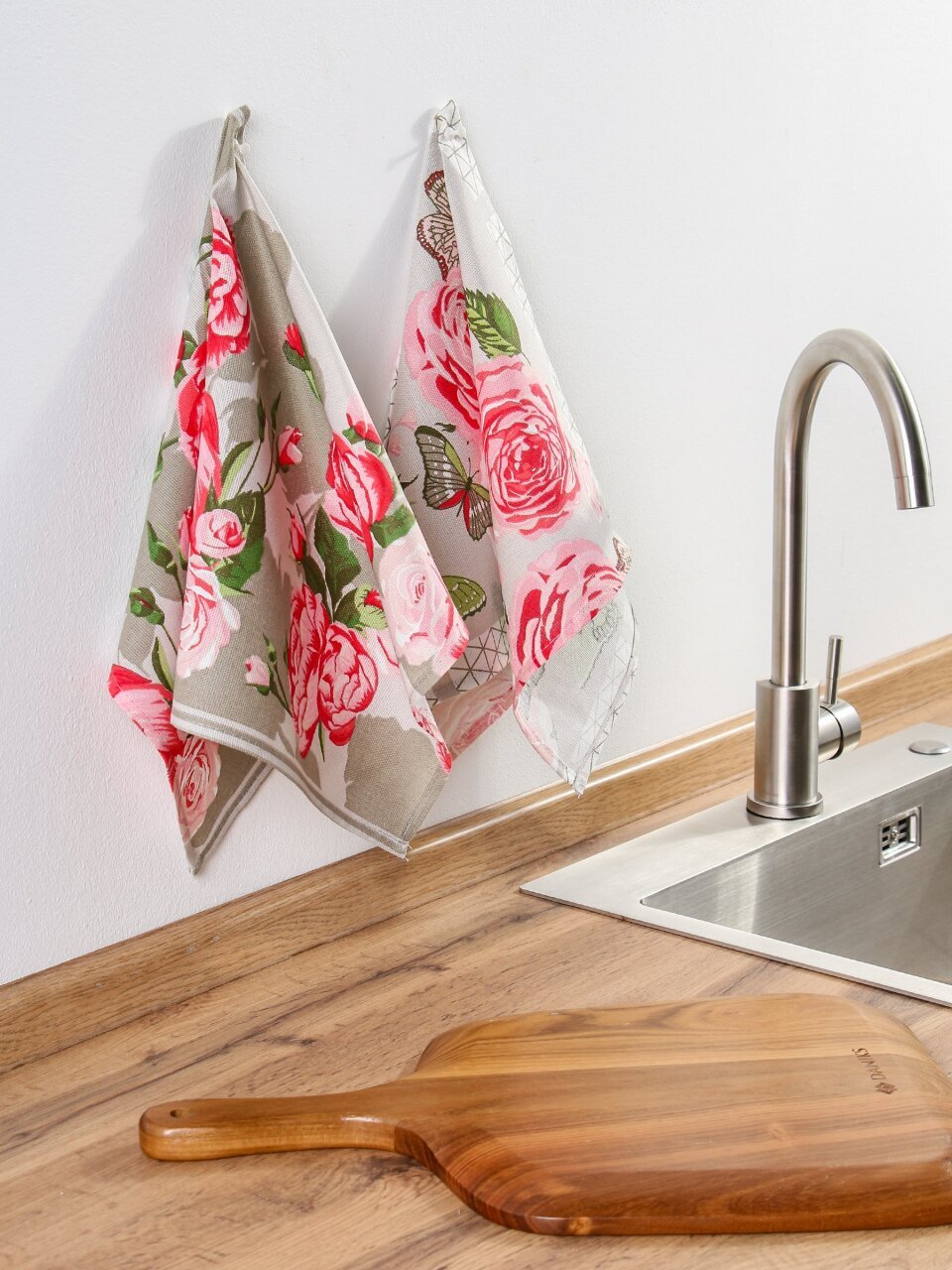 Набор полотенец кухонных 2 шт, 35х60 см, 100%хл, Textura, Миллион роз, РФ