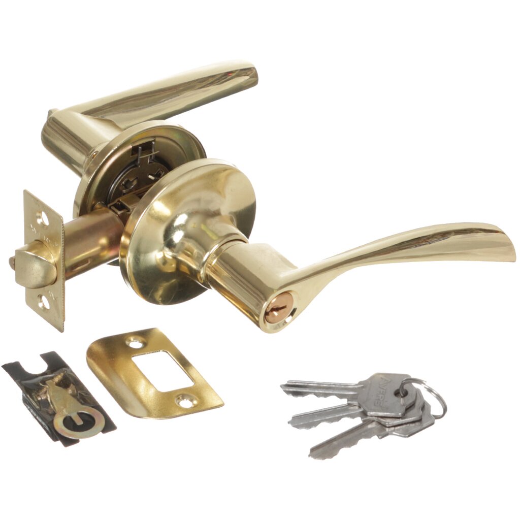 Защелка Avers, 8023-01-G, 20405, ключ/фиксатор, золото, алюминий золотой ключ