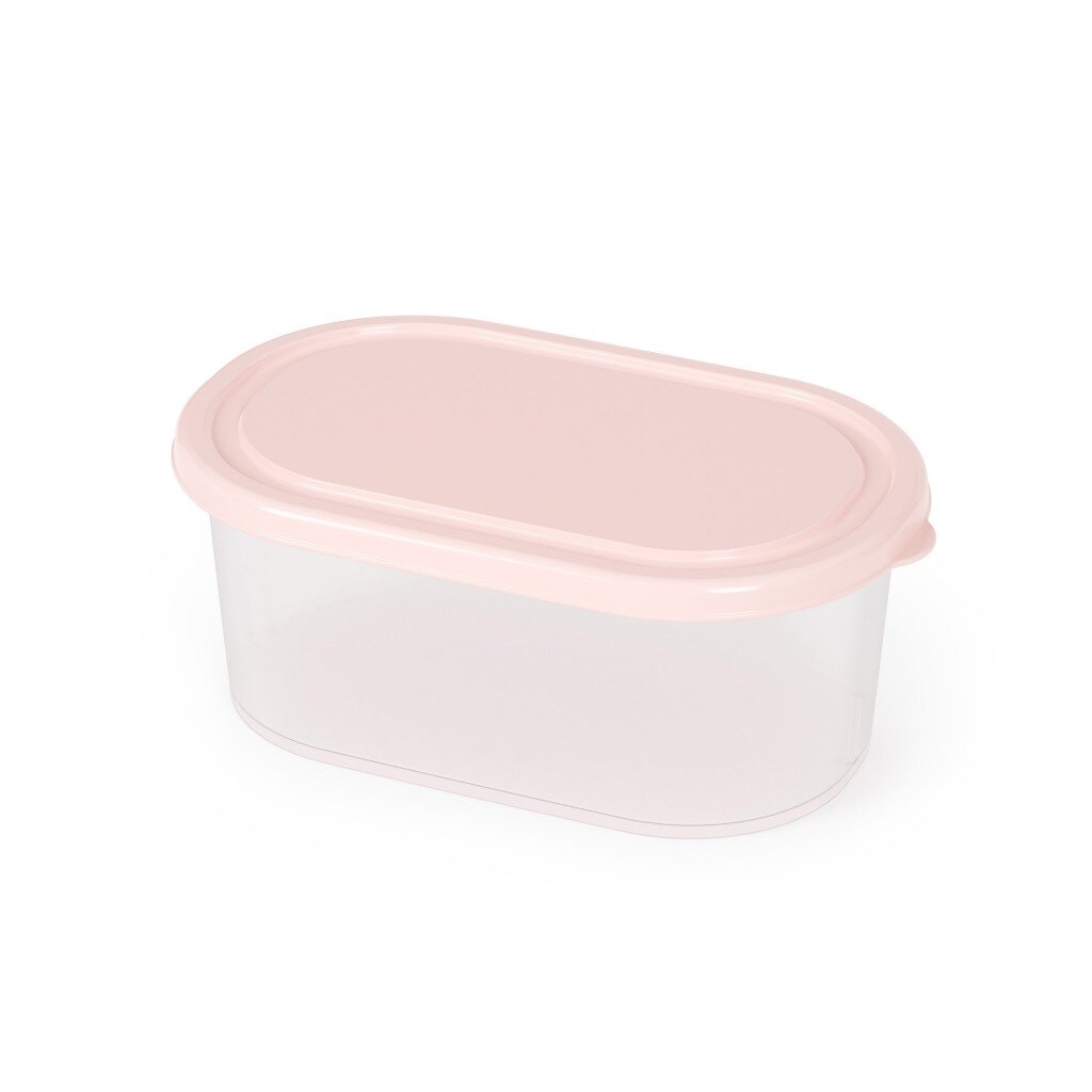 Контейнер пищевой пластик, 0.65 л, 22х14.5 см, розовый, овальный, Альтернатива, М5611 овальный пищевой таз интехпром нк