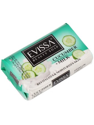 Мыло Evissa, Огурец + Молоко, 125 г