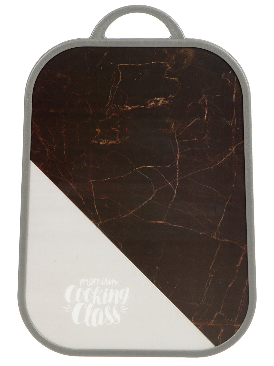 Доска разделочная пластик, 37х25 см, с ручкой, прямоугольная, Y4-11652