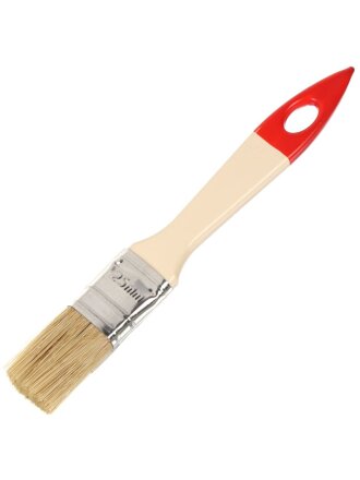 Кисть плоская, Акор, Столичная, 10х25 мм, натуральная щетина, 44 мм, рукоятка пластик, 137 10 025