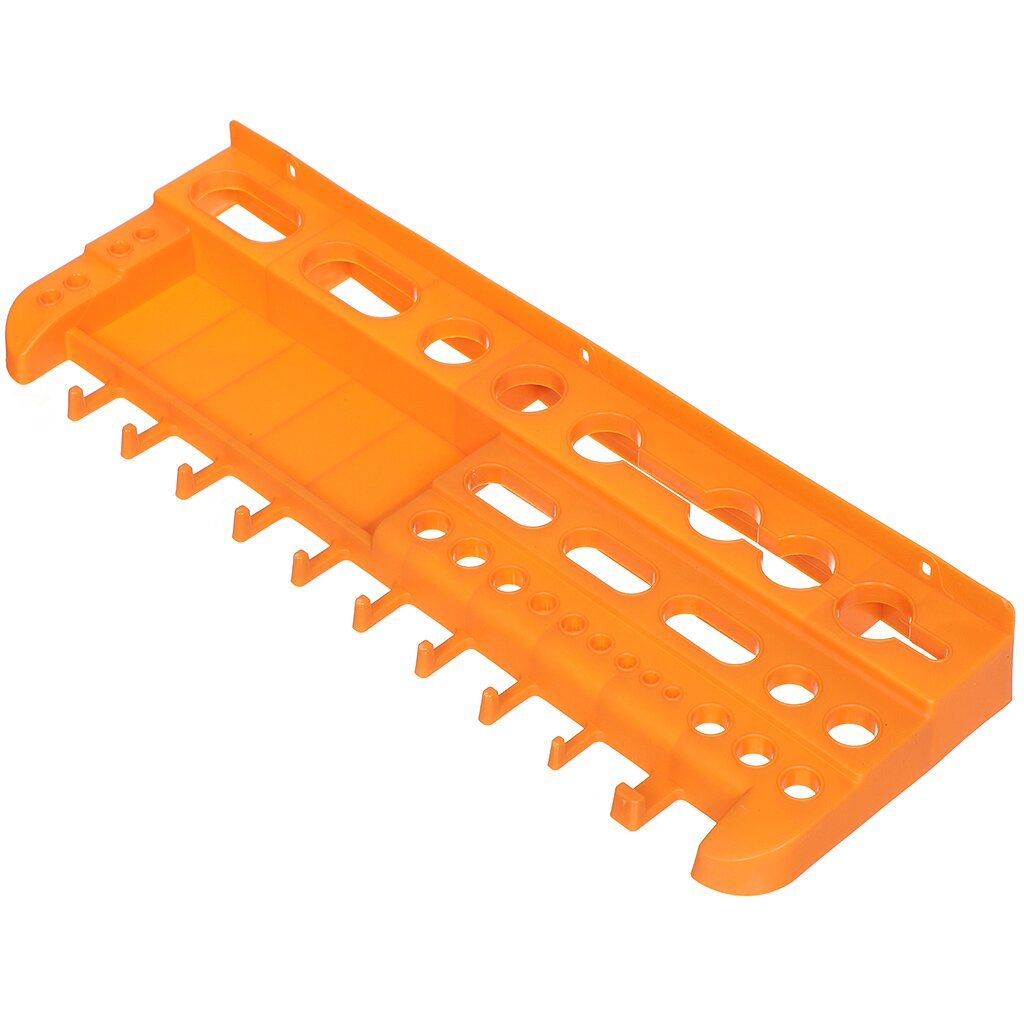 Полка для инструментов, пластик, 1 секция, 47.5х15.8х5.6 см, оранжевая, Bartex рулетка 5 м обрезиненный пластик магнитная 19 мм с фиксатором bartex jb 87