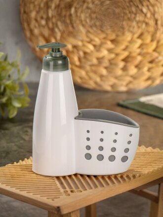 Органайзер для кухни пластик, 16х7.5х21 см, 0.4 л, белый, Y4-6478