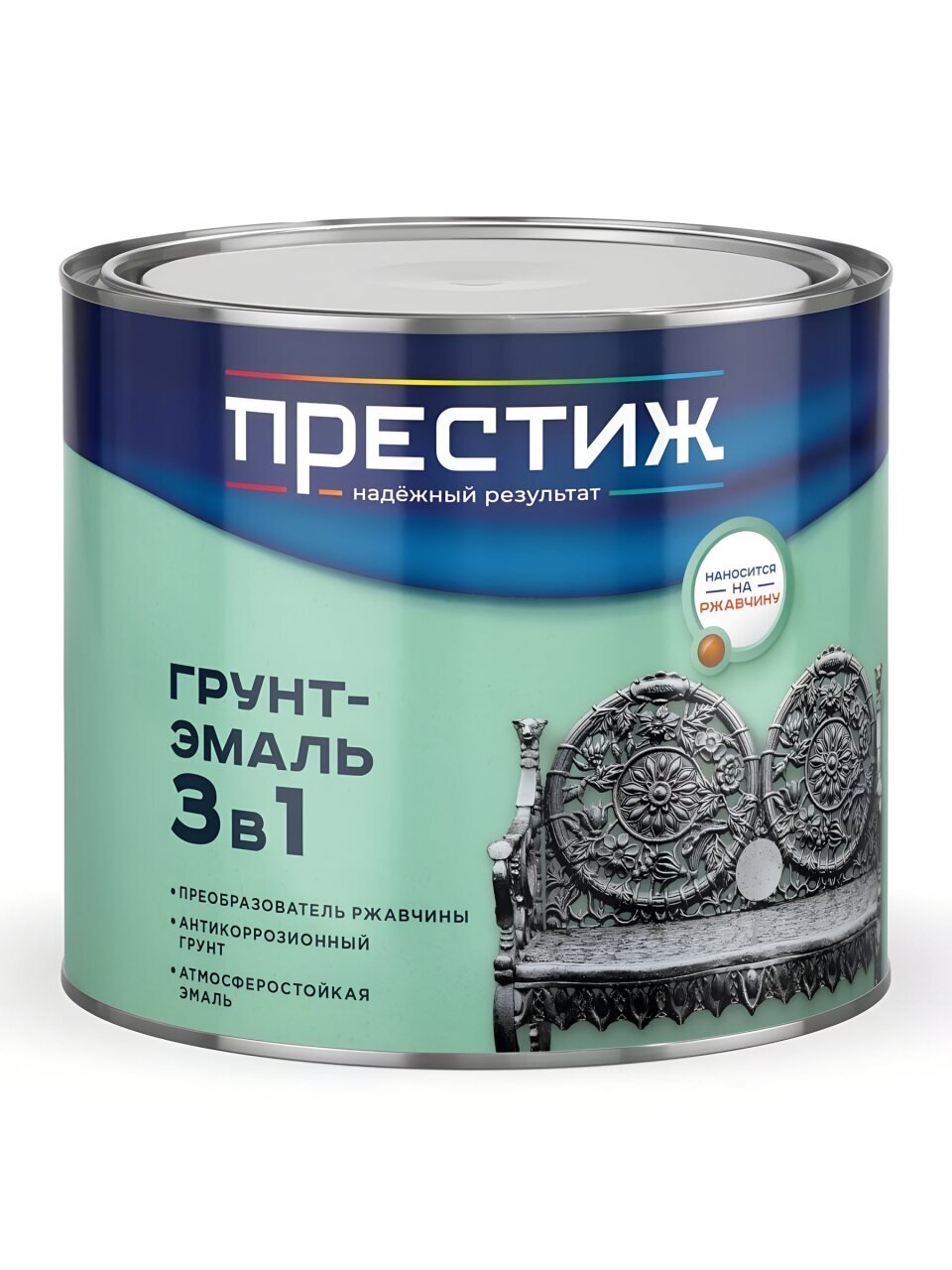 Грунт-эмаль Престиж, по ржавчине, алкидная, голубая, 1.9 кг