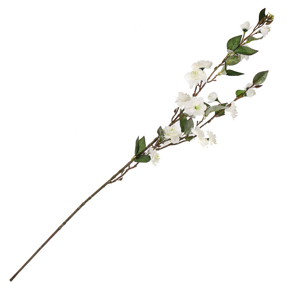 Цветок искусственный декоративный Ветвь с цветами, 90 см, белый, Y4-7919 цветок искусственный декоративный ветвь с цветами 90 см красный y4 7920
