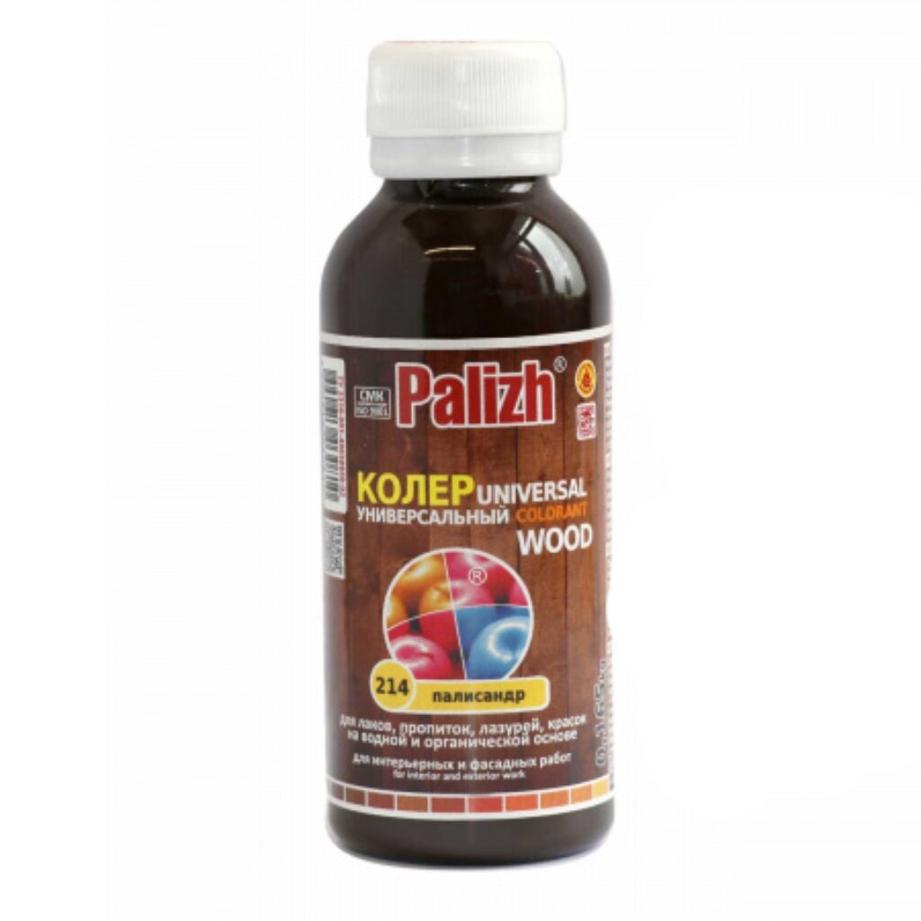 

Колер паста, Palizh, Wood, №214, палисандр, 100 мл, Коричневый