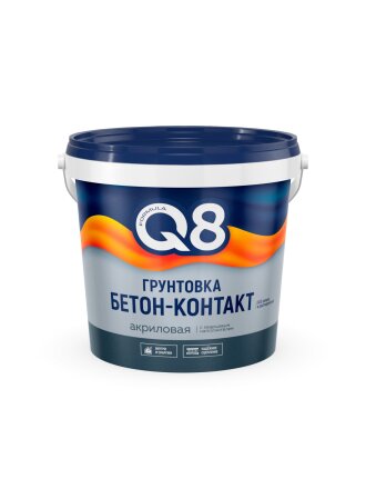 Грунтовка водно-дисперсионная, акриловая, Formula Q8, бетоноконтакт, 1.4 кг