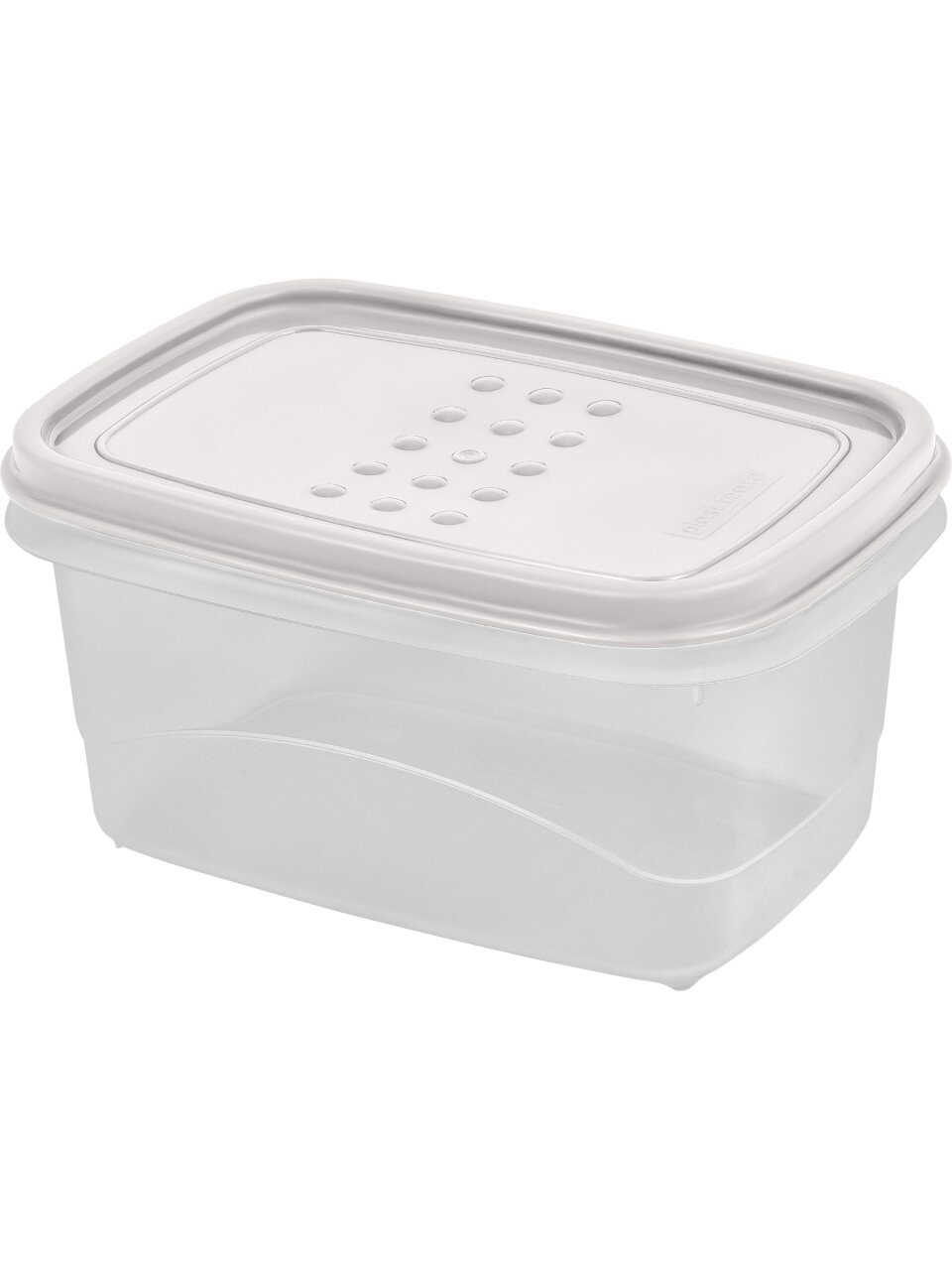 Контейнер пищевой пластик, 0.6 л, 14.3х10х7.2 см, пепельный жемчуг, прямоугольный, Plast team, Bergen, PT113111024