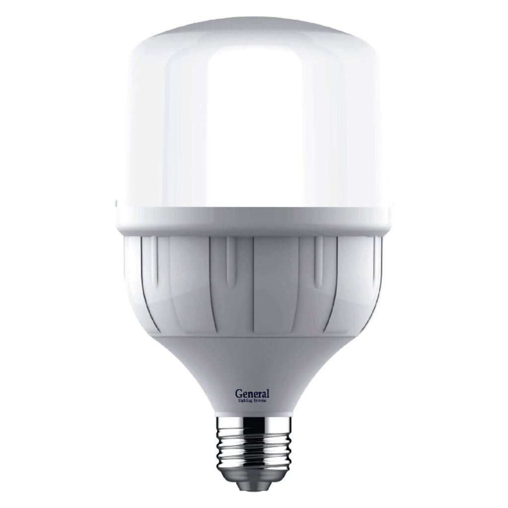 Лампа светодиодная E27, 30 Вт, 240 Вт, 230 В, 6500 К, свет холодный белый, General Lighting Systems, GLDEN-HPL30ВТ, высокомощная лампа светодиодная gx53 12 вт 230 в 4500 к свет нейтральный белый general lighting systems glden gx53