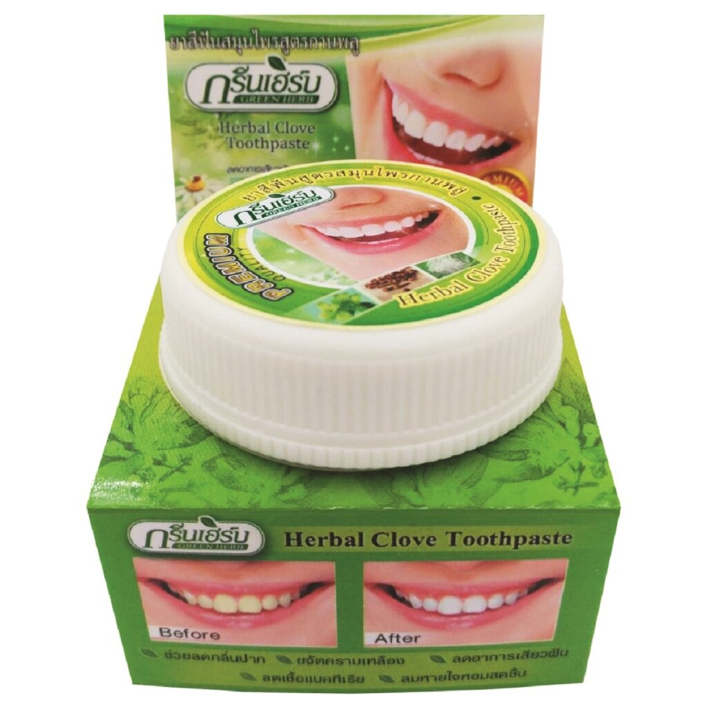 Зубная паста Green Herb, Отбеливающая, 25 г прикол зубы вампира