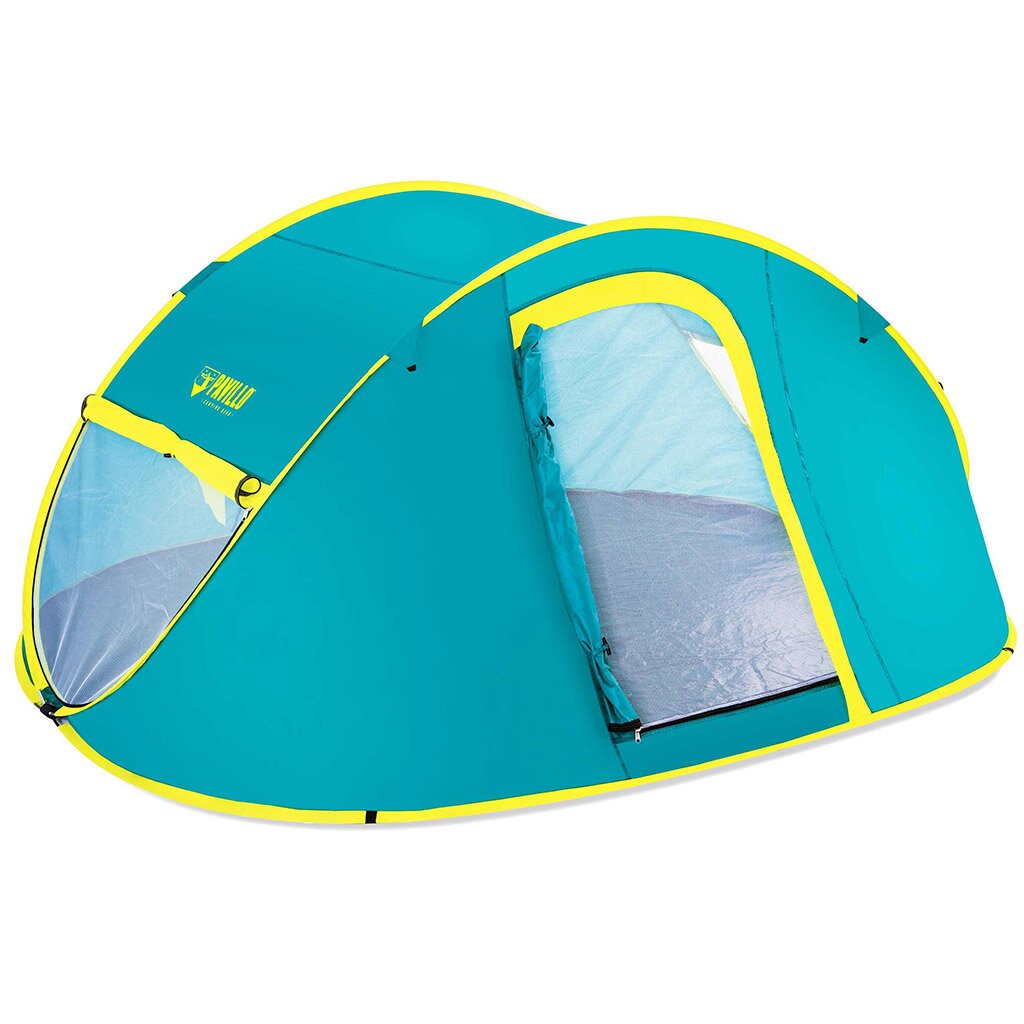 Палатка 4-местная, 240х210х100 см, 1 слой, 1 комн, с москитной сеткой, 2 вентиляционных окна, Bestway, 68087 BW туристическая палатка открытый походный спальный мешок палатка легкая одноместная палатка с москитной сеткой