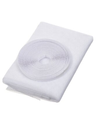 Сетка москитная для окон, 1.1х1.3 м, самоклеющаяся лента, белая, YTWS011A