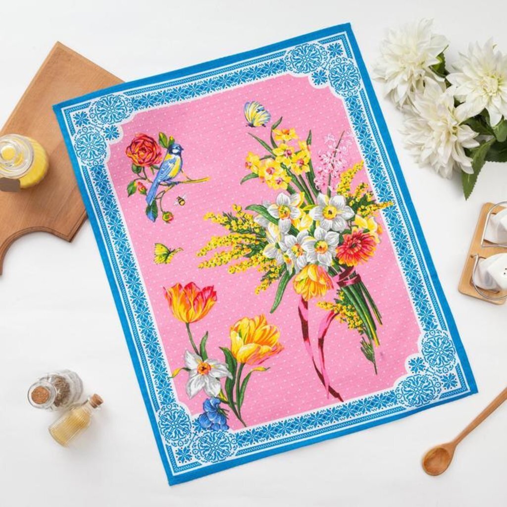 Полотенце «Этель» Летнее настроение вид 3 45*60см, вафля, 160 г/м2, 100% хлопок, 5161074