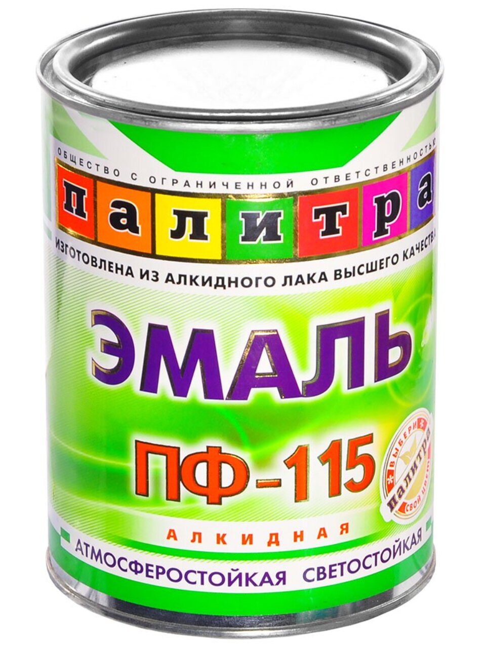 Эмаль Палитра, ПФ-115, алкидная, глянцевая, изумрудная, 0.9 кг