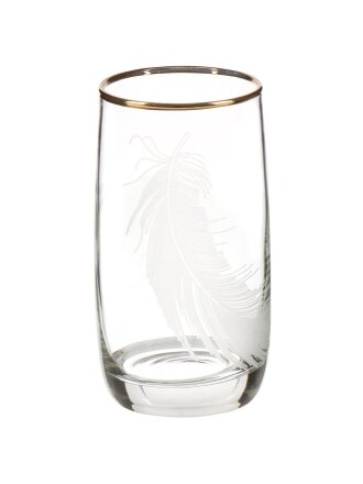 Стакан 330 мл, стекло, 6 шт, Декостек, Перо, 158-ГЗ6