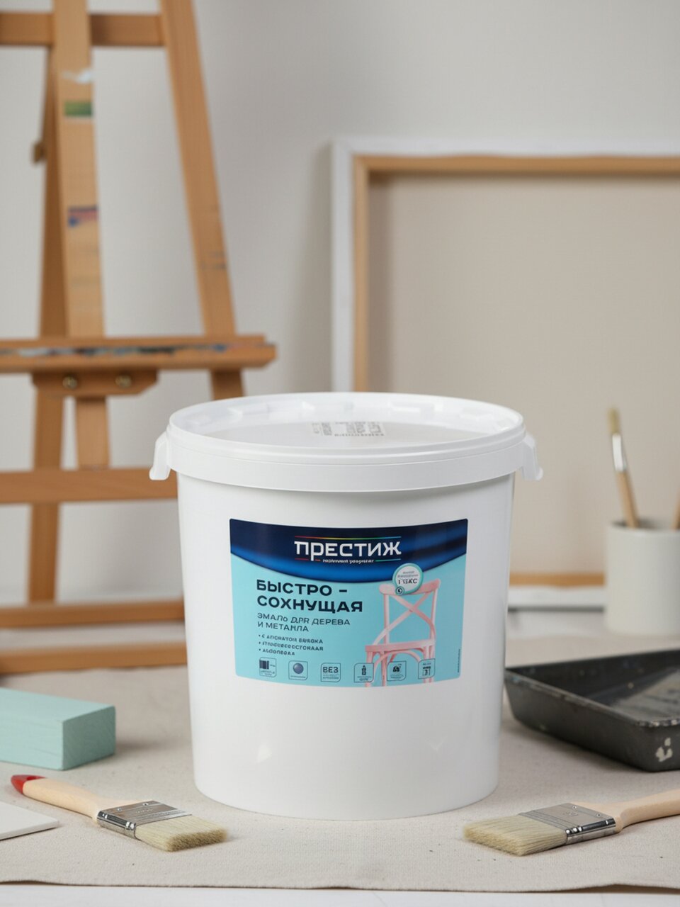 Эмаль Престиж, Аромат яблока, акриловая, полуглянцевая, бирюзовая, 30 кг