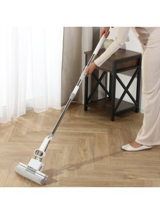 Швабра губка, ПВА, 117х27 см, с отжимом, телескопическая ручка, A260072