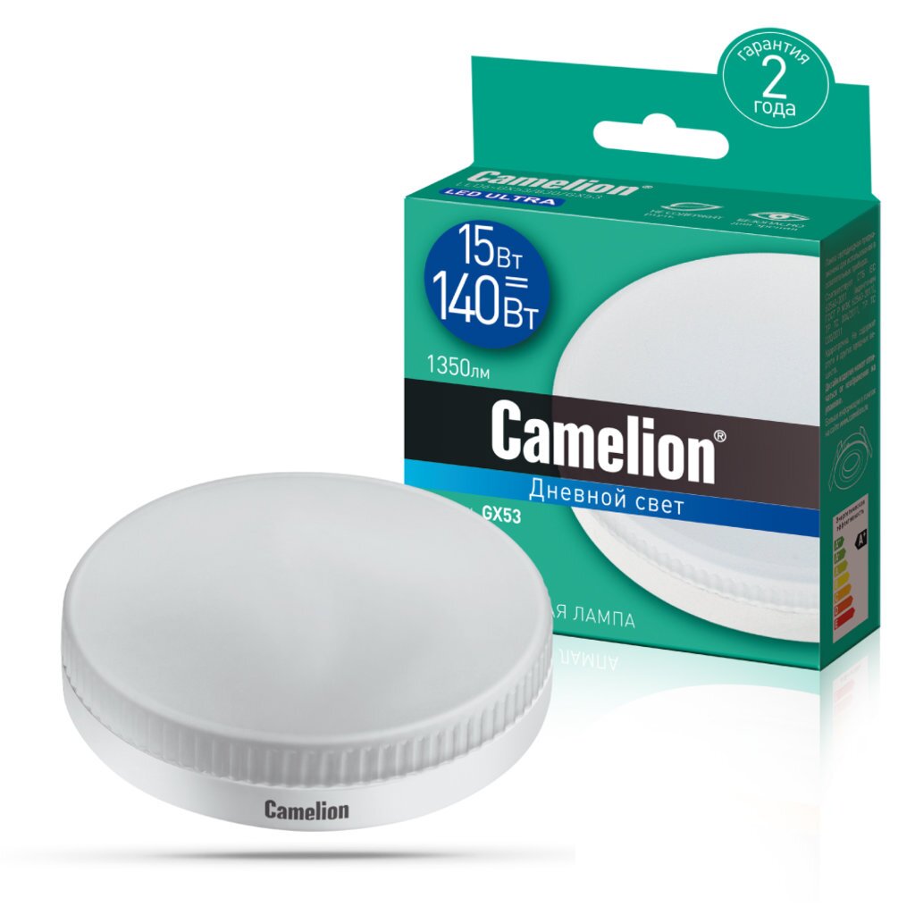 Лампа светодиодная 15Вт 220В 6500К Camelion LED15-GX53/865/GX53