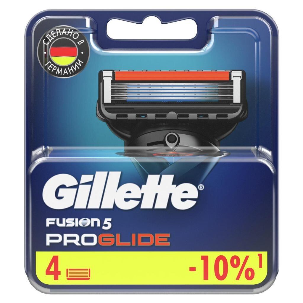 Сменные кассеты для бритв Gillette, Fusion ProGlide, для мужчин, 4 шт сменные кассеты для бритв gillette fusion power для мужчин 4 шт